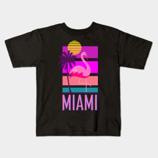 Miami Florida Synthwave Inspired Design Kids T-Shirt